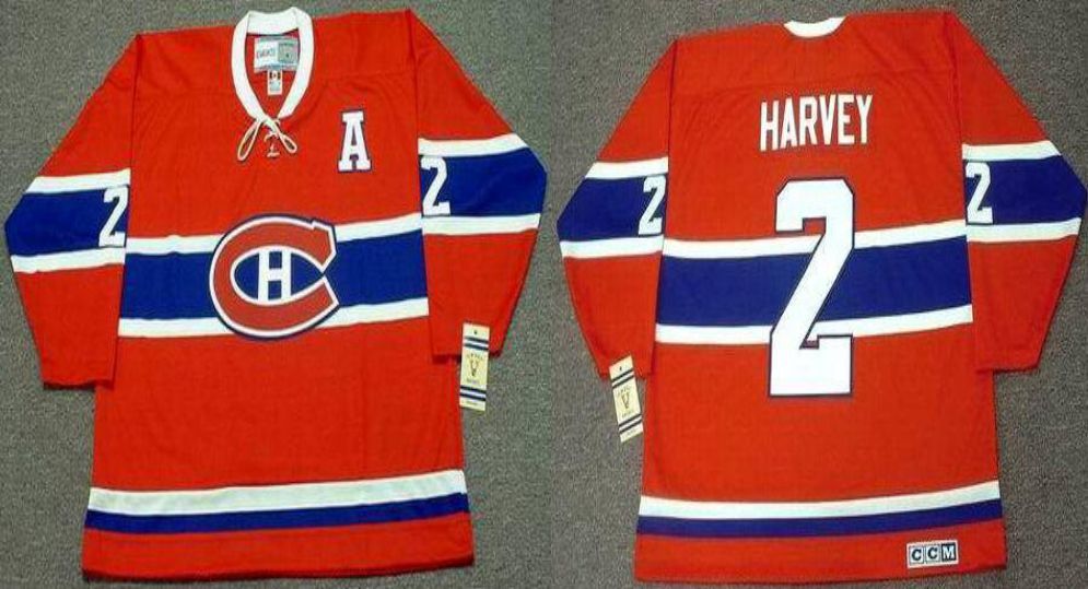 2019 Men Montreal Canadiens 2 Harvey Red CCM NHL jerseys